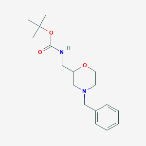 molecular formula C17H26N2O3 B134074 叔丁基(4-苄基吗啉-2-基)甲基氨基甲酸酯 CAS No. 146944-34-5