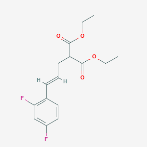 diethyl 2-[(E)-3-(2,4-difluorophenyl)prop-2-enyl]propanedioate