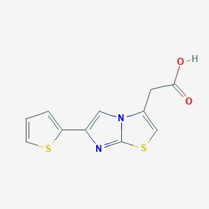 molecular formula C11H8N2O2S2 B1340759 (6-Thien-2-ylimidazo[2,1-b][1,3]thiazol-3-yl)acetic acid CAS No. 878259-87-1