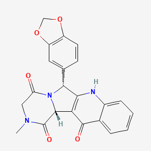 (11R,17R)-17-(1,3-benzodioxol-5-yl)-13-methyl-2,13,16-triazatetracyclo[8.7.0.03,8.011,16]heptadeca-1(10),3,5,7-tetraene-9,12,15-trione