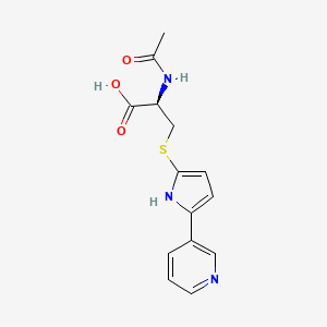 (2R)-2-acetamido-3-[(5-pyridin-3-yl-1H-pyrrol-2-yl)sulfanyl]propanoic acid