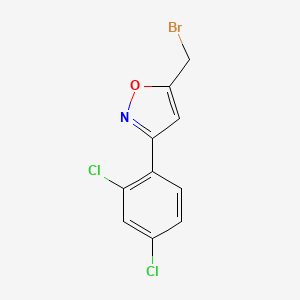 molecular formula C10H6BrCl2NO B1340761 5-(Bromomethyl)-3-(2,4-dichlorophenyl)isoxazole CAS No. 5301-00-8