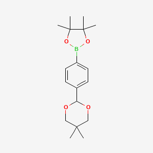 2-(4-(5,5-Dimethyl-1,3-dioxan-2-yl)phenyl)-4,4,5,5-tetramethyl-1,3,2-dioxaborolane