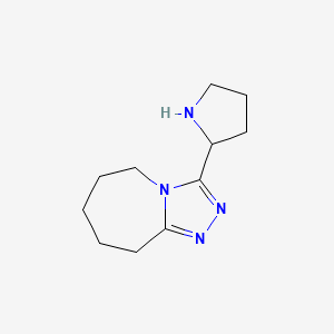 molecular formula C11H18N4 B1340791 3-pyrrolidin-2-yl-6,7,8,9-tetrahydro-5H-[1,2,4]triazolo[4,3-a]azepine CAS No. 923690-18-0