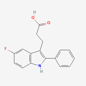 molecular formula C17H14FNO2 B1340810 3-(5-fluoro-2-phenyl-1H-indol-3-yl)propanoic acid CAS No. 290832-31-4