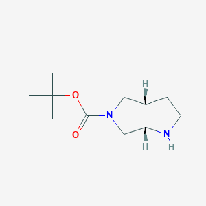 molecular formula C11H20N2O2 B1340822 (3aS,6aS)-tert-butyl hexahydropyrrolo[3,4-b]pyrrole-5(1H)-carboxylate CAS No. 370882-55-6
