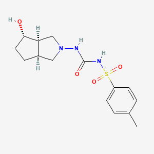 1-[(3aR,4S,6aS)-4-hydroxy-3,3a,4,5,6,6a-hexahydro-1H-cyclopenta[c]pyrrol-2-yl]-3-(4-methylphenyl)sulfonylurea