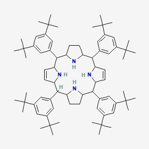 molecular formula C76H112N4 B13408357 5,10,15,20-Tetrakis(3,5-ditert-butylphenyl)-1,2,3,4,5,6,9,10,11,12,13,14,15,16,19,20,21,22,23,24-icosahydroporphyrin 