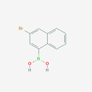 molecular formula C10H8BBrO2 B13408445 3-Bromonaphthalene-1-boronic acid 