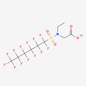 molecular formula C6F13SO2N(C2H5)CH2COOH<br>C10H8F13NO4S B13408529 N-Ethyl-N-((tridecafluorohexyl)sulfonyl)glycine CAS No. 68957-32-4