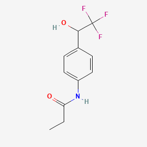 molecular formula C11H12F3NO2 B13408589 N-[4-(2,2,2-Trifluoro-1-hydroxyethyl)phenyl]propionamide CAS No. 74696-73-4