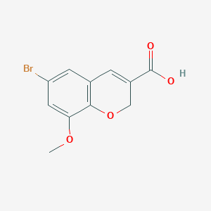 molecular formula C11H9BrO4 B1340868 6-bromo-8-methoxy-2H-chromene-3-carboxylic acid CAS No. 885271-13-6