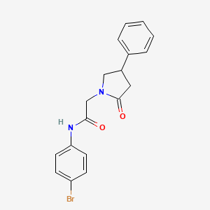 molecular formula C18H17BrN2O2 B13408718 N-(4-bromophenyl)-2-(2-oxo-4-phenylpyrrolidin-1-yl)acetamide 