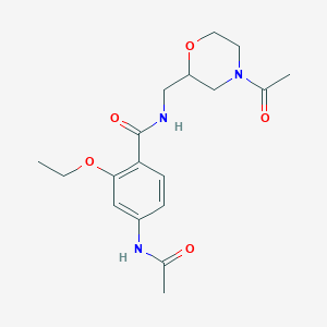 molecular formula C18H25N3O5 B134088 4-乙酰氨基-N-((4-乙酰吗啉-2-基)甲基)-2-乙氧基苯甲酰胺 CAS No. 170799-31-2