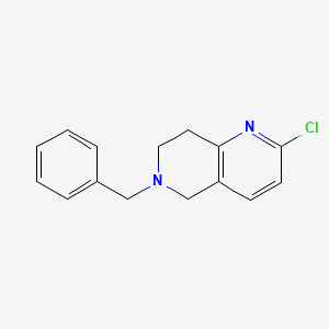molecular formula C15H15ClN2 B1340882 6-Benzyl-2-chloro-5,6,7,8-tetrahydro-1,6-naphthyridine CAS No. 210539-04-1