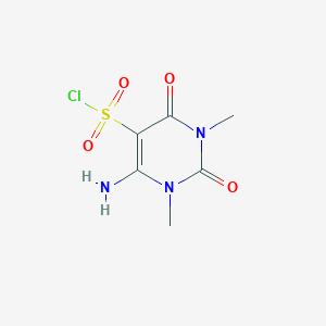 molecular formula C6H8ClN3O4S B1340889 6-Amino-1,3-dimethyl-2,4-dioxo-1,2,3,4-tetrahydropyrimidine-5-sulfonyl chloride 