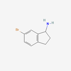 molecular formula C9H10BrN B1340893 6-bromo-2,3-dihydro-1H-inden-1-amine CAS No. 907973-36-8