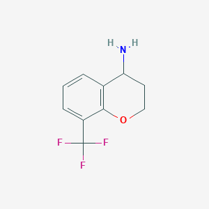 molecular formula C10H10F3NO B1340899 8-(三氟甲基)色满-4-胺 CAS No. 890839-70-0