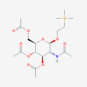 (2R,3S,4R,5R,6R)-5-Acetamido-2-(acetoxymethyl)-6-(2-(trimethylsilyl)ethoxy)tetrahydro-2H-pyran-3,4-diyl Diacetate