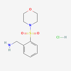 molecular formula C11H17ClN2O3S B1340923 1-[2-(吗啉-4-磺酰基)苯基]甲胺盐酸盐 CAS No. 918812-18-7