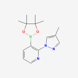 2-(4-methyl-1H-pyrazol-1-yl)-3-(4,4,5,5-tetramethyl-1,3,2-dioxaborolan-2-yl)pyridine