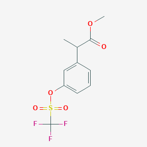 Methyl 2-{3-(trifluoromethanesulfonyloxy)phenyl}propanoate