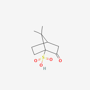 molecular formula C9H14O4S B13409307 7,7-Dimethyl-2-oxobicyclo[2.2.1]heptane-1-sulfonic acid 