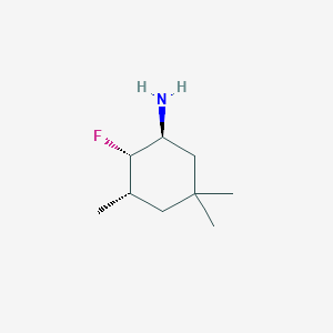 molecular formula C9H18FN B13409325 (1S,2S,3S)-2-fluoro-3,5,5-trimethylcyclohexan-1-amine 