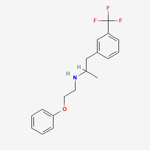 molecular formula C18H20F3NO B13409329 alpha-Methyl-N-(2-phenoxyethyl)-m-trifluoromethylphenethylamine CAS No. 73758-28-8