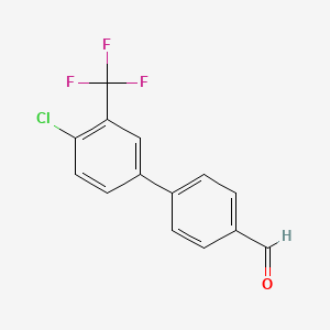 4-(4-Chloro-3-(trifluoromethyl)phenyl)benzaldehyde