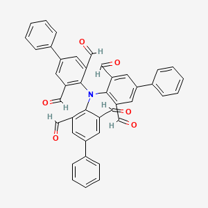 molecular formula C42H27NO6 B13409365 2-(N-(2,6-diformyl-4-phenylphenyl)-2,6-diformyl-4-phenylanilino)-5-phenylbenzene-1,3-dicarbaldehyde 