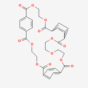 molecular formula C32H28O13 B13409374 Ethylene Terephthalate Cyclic Trimer Derivative 