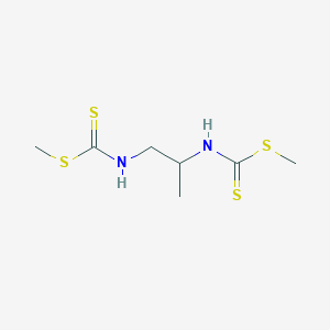 molecular formula C7H14N2S4 B13409390 (1-Methyl-1,2-ethanediyl)bis-Carbamodithioic Acid Dimethyl Ester CAS No. 80555-60-8