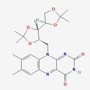 molecular formula C23H28N4O6 B13409392 Benzo[g]pteridine, riboflavin deriv. 