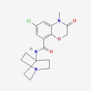 N-(1-azabicyclo[2.2.2]octan-4-yl)-6-chloro-4-methyl-3-oxo-1,4-benzoxazine-8-carboxamide