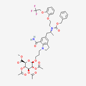 molecular formula C46H54F3N3O15 B13409402 Silodosin Beta-D-Glucuronide N-Carboxybenzyl O-Methyl Tri-acetate 