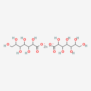 molecular formula C14H26O16Zn B13409409 zinc;2,3,4,5,6,7-hexahydroxyheptanoate CAS No. 68475-48-9