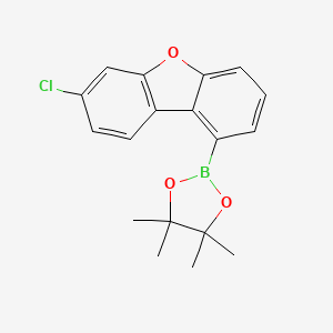 molecular formula C18H18BClO3 B13409454 2-(7-Chlorodibenzo[b,d]furan-1-yl)-4,4,5,5-tetramethyl-1,3,2-dioxaborolane 