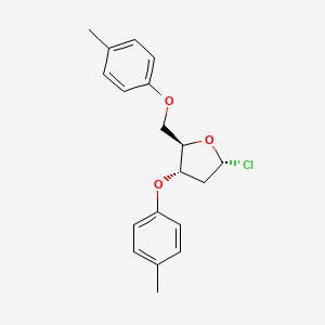 molecular formula C19H21ClO3 B13409460 (2R,3S,5R)-5-Chloro-3-(p-tolyloxy)-2-((p-tolyloxy)methyl)tetrahydrofuran 