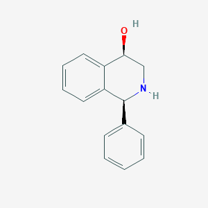 molecular formula C15H15NO B13409467 cis-1,2,3,4-Tetrahydro-1-phenyl-4-isoquinolinol 