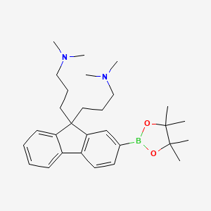 3,3'-(2-(4,4,5,5-Tetramethyl-1,3,2-dioxaborolan-2-yl)-9H-fluorene-9,9-diyl)bis(N,N-dimethylpropan-1-amine)