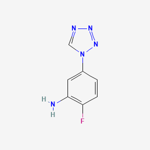 molecular formula C7H6FN5 B1340947 2-氟-5-(1H-四唑-1-基)苯胺 CAS No. 924871-22-7