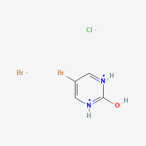 5-Bromo-2-hydroxypyrimidinediium bromide chloride