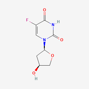 molecular formula C8H9FN2O4 B13409488 2,4(1H,3H)-Pyrimidinedione, 5-fluoro-1-(tetrahydro-4-hydroxy-2-furanyl)-, cis- CAS No. 71145-52-3