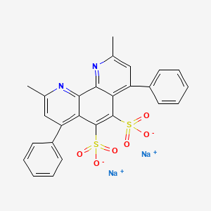 molecular formula C26H18N2Na2O6S2 B13409499 Disodium 2,9-dimethyl-4,7-diphenyl-1,10-phenanthrolinedisulfonate 