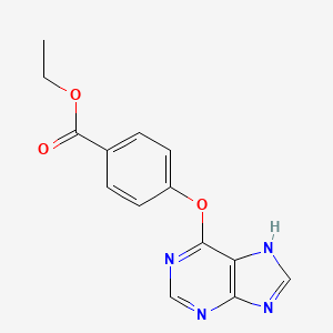 molecular formula C14H12N4O3 B13409502 Ethyl 4-(9H-Purin-6-yloxy)benzoate 