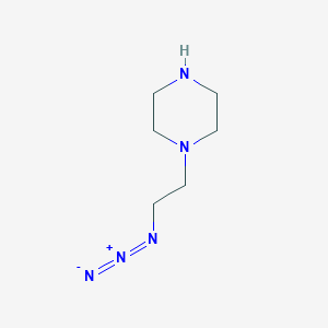 molecular formula C6H13N5 B13409550 1-(2-Azidoethyl)piperazine CAS No. 745048-12-8