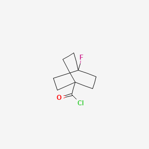 molecular formula C9H12ClFO B13409638 Bicyclo[2.2.2]octane-1-carbonyl chloride, 4-fluoro-(9CI) CAS No. 81687-78-7