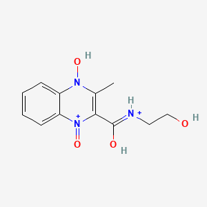 2-Hydroxyethyl-[hydroxy-(4-hydroxy-3-methyl-1-oxoquinoxalin-1-ium-2-yl)methylidene]azanium