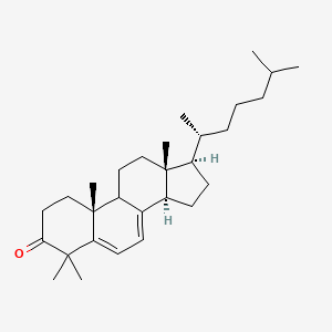 molecular formula C29H46O B13409656 (10R,13R,14R,17R)-4,4,10,13-tetramethyl-17-[(2R)-6-methylheptan-2-yl]-2,9,11,12,14,15,16,17-octahydro-1H-cyclopenta[a]phenanthren-3-one 